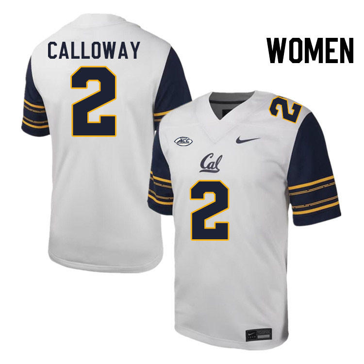 Women #2 Kadarius Calloway California Golden Bears ACC Conference College Football Jerseys Stitched